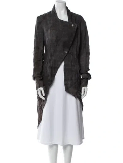 Pre-owned Greg Lauren Coat In Gray