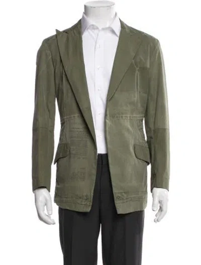 Pre-owned Greg Lauren Coat In Green