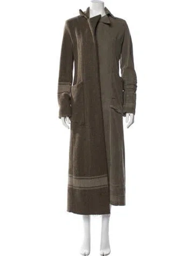 Pre-owned Greg Lauren Coat In Green