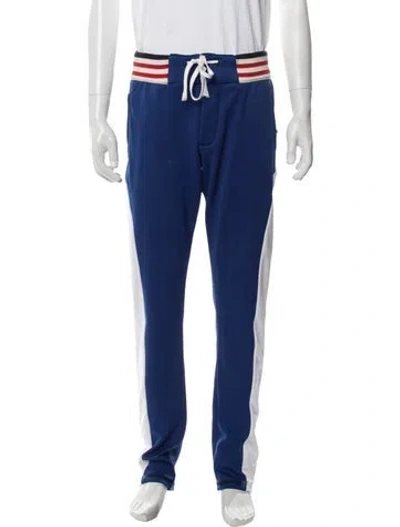 Pre-owned Greg Lauren Colorblock Pattern Lounge Bottoms In Blue