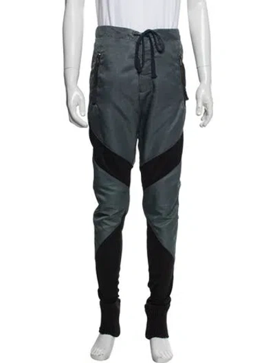 Pre-owned Greg Lauren Colorblock Pattern Pants W/ Tags In Blue