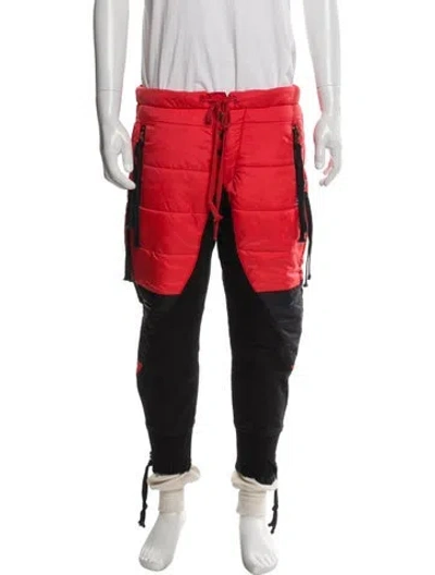 Pre-owned Greg Lauren Colorblock Pattern Sweatpants In Orange