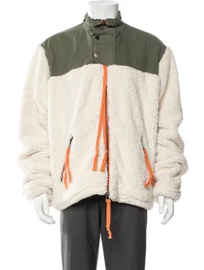 Pre-owned Greg Lauren Colorblock Pattern Windbreaker In Neutral