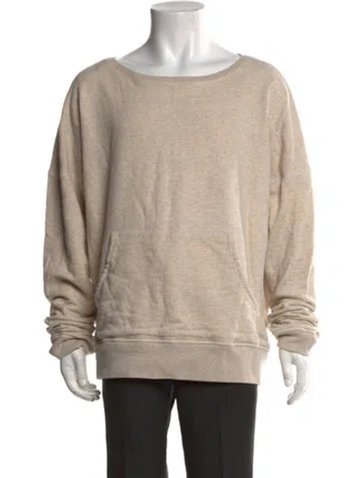 Pre-owned Greg Lauren Crew Neck Long Sleeve Sweatshirt In Neutral