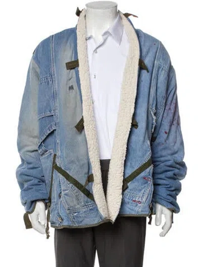 Pre-owned Greg Lauren Denim Jacket In Blue