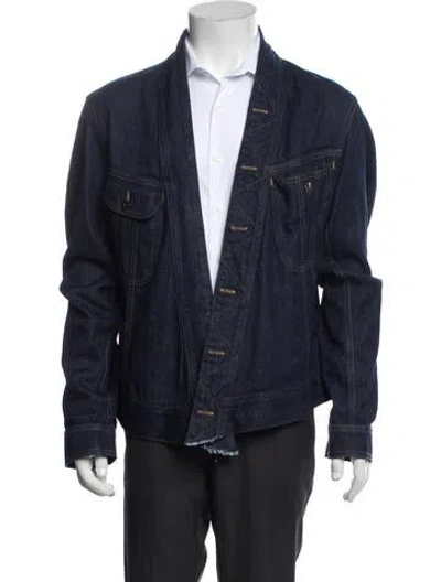 Pre-owned Greg Lauren Denim Jacket In Blue