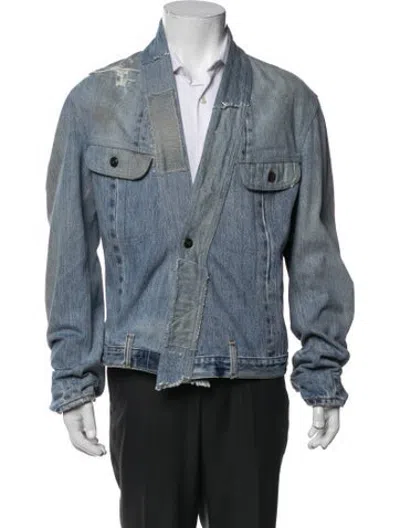 Pre-owned Greg Lauren Denim Jacket In Blue