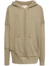 GREG LAUREN DISTRESSED COTTON HOODIE