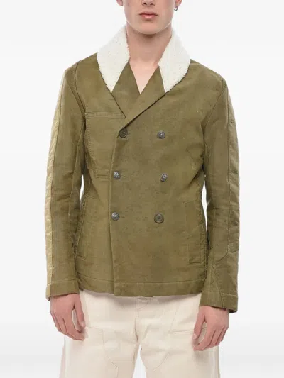 Greg Lauren Double-breasted Military Jacket In Green
