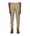 Greg Lauren Drawcord Elastic Waist Sweatpants In Nude