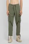 Greg Lauren Cropped Tapered Trousers In Green