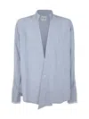 Greg Lauren Blue Striped Winged Gl1 Shirt In Blue