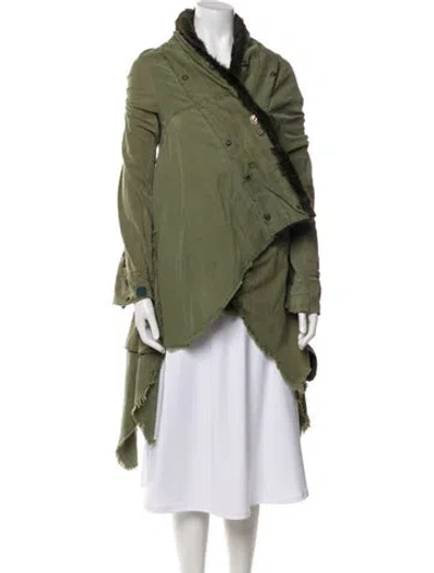 Pre-owned Greg Lauren Fur Coat In Green