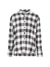 Greg Lauren Flannel Oversized Shirt With Raw Cut
