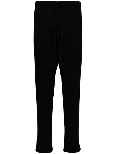 Greg Lauren Grosgrain-trim Track Trousers In Black