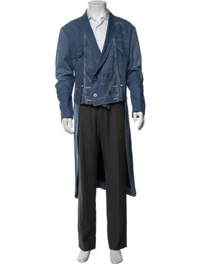 Pre-owned Greg Lauren Jacket In Blue