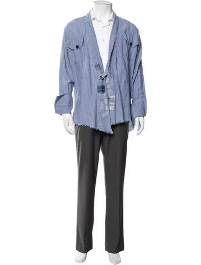 Pre-owned Greg Lauren Jacket In Blue