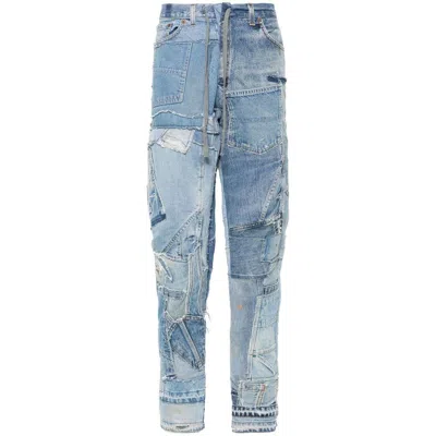 Greg Lauren Patchwork-design Jeans In Blue