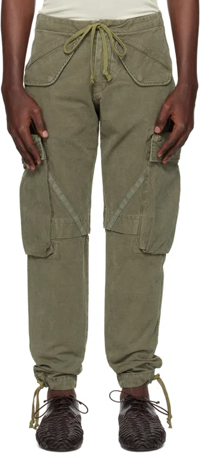 Greg Lauren Khaki 34 Gl Cargo Pants In Army