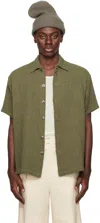 Greg Lauren Khaki Boxy Shirt In Army