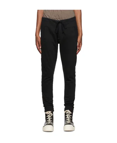 Greg Lauren Lace Up Sweatpants In Black