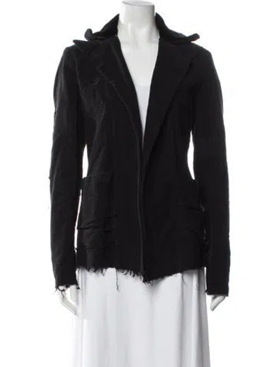 Pre-owned Greg Lauren Linen Jacket In Black