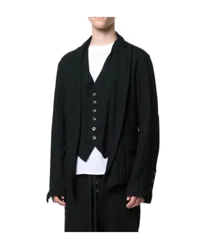 Greg Lauren Logo Blazer In Black