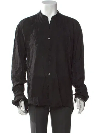 Pre-owned Greg Lauren Long Sleeve Shirt In Black