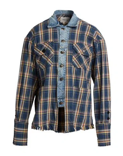 Greg Lauren Man Denim Outerwear Blue Size 4 Cotton