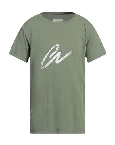 Greg Lauren Man T-shirt Military Green Size 2 Cotton
