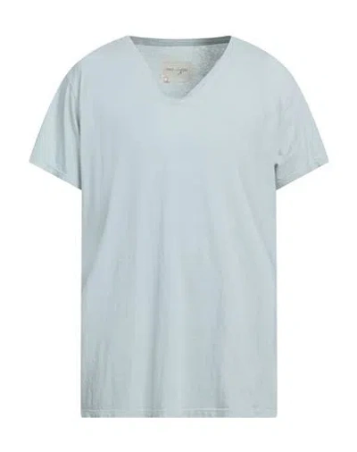 Greg Lauren Man T-shirt Sky Blue Size 2 Cotton