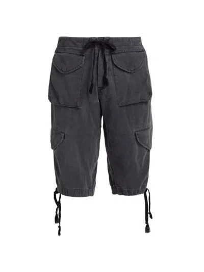 Greg Lauren Black Army Jacket Shorts