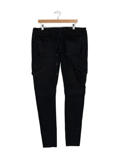 Pre-owned Greg Lauren Moto Jeans In Blue