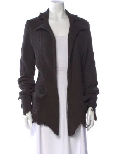 Pre-owned Greg Lauren Open Front Sweater In Black