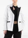 Greg Lauren Painter Ollie Contrast-trim Jacket In White