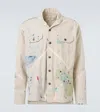 Greg Lauren Painter Printed Cotton Jacket In Neutrals