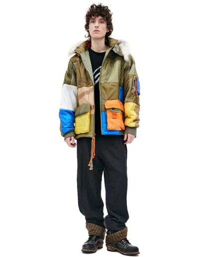 Greg Lauren Parachute Retro Jacket In Khaki