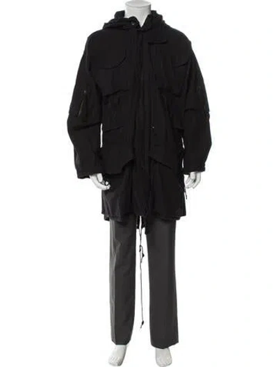 Pre-owned Greg Lauren Parka In Black