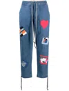 Greg Lauren Patch-detail Loose-fit Jeans In Blue