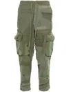 Greg Lauren Patchwork-design Cotton Trousers In Green