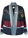 Greg Lauren Patchwork Long-sleeved Jacket In Multicolour