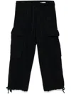 Greg Lauren Pinstriped Wide Trousers In Blue