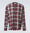 Greg Lauren Plaid Cotton Shirt In Gold