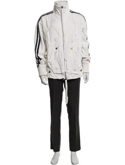 Pre-owned Greg Lauren Printed Jacket In White