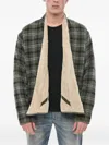 Greg Lauren Reversible Checked Overshirt In Multi