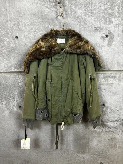 Pre-owned Greg Lauren Sample T Army Tent Snorkel Flight Jacket Vintage In Green