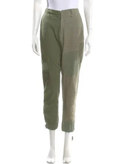 Pre-owned Greg Lauren Skinny Leg Pants In Green