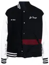 Greg Lauren Slogan-embroidered Bomber Jacket In Blue