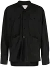 Greg Lauren Men's Denim-edge Boxy-fit Wool Jacket In Black
