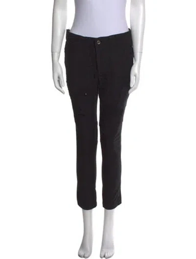 Pre-owned Greg Lauren Straight Leg Pants In Black